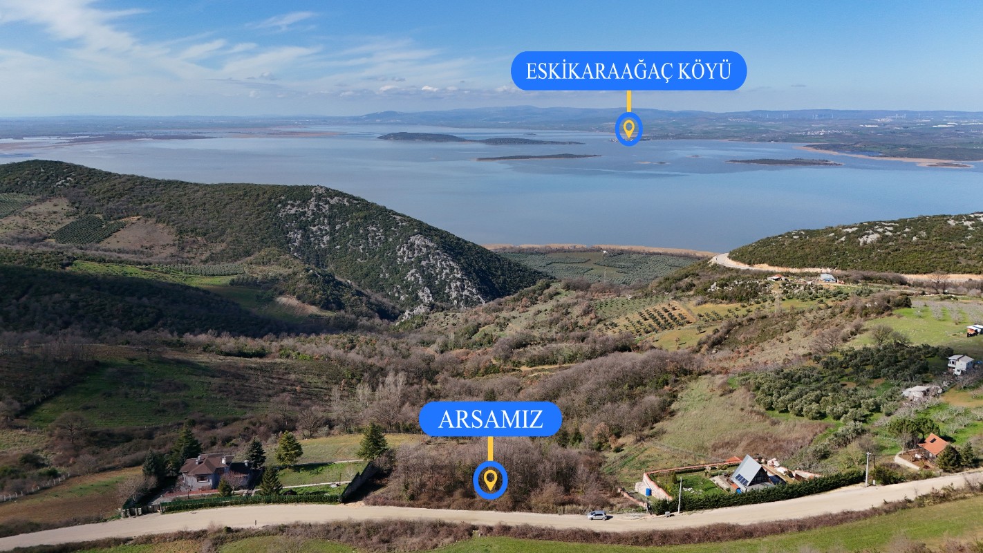 BURSA NİLÜFER AYVA KÖYDE SATILIK GÖLYAZI MANZARALI TARLA
