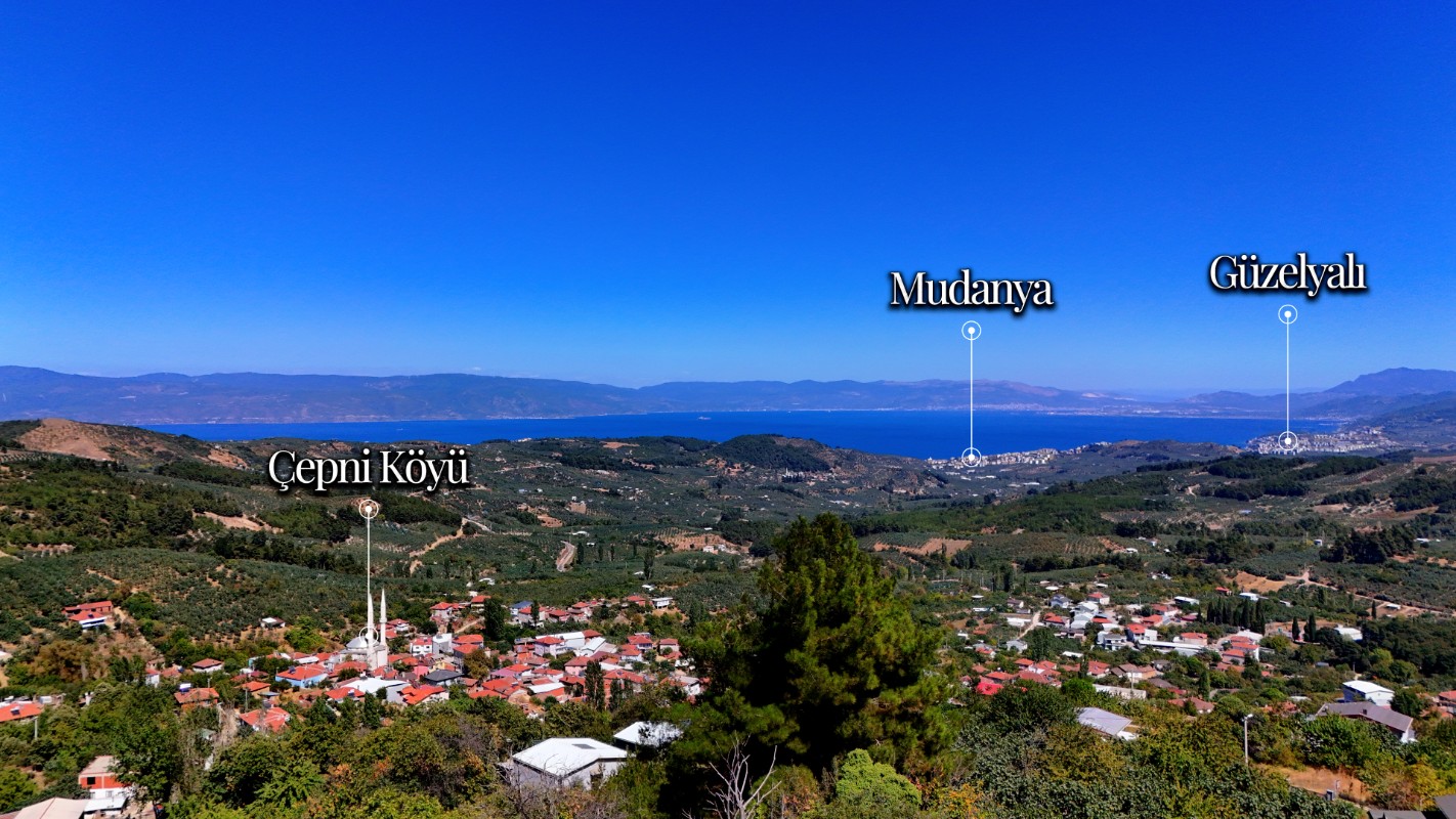 Bursa Mudanya Çepni'de 1.665 m² Resmi Yola Cepheli Satılık Tarla