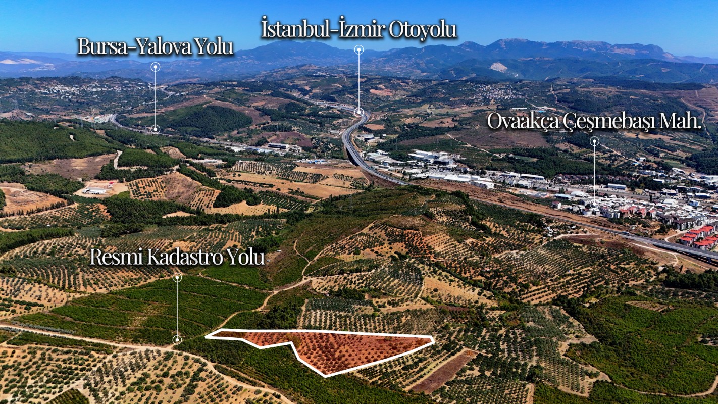 Osmangazi Ovaakça Merkez'de 17.065 m² Resmi Yola Cepheli Tarla
