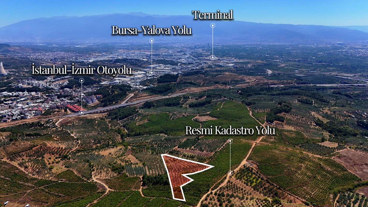 Osmangazi Ovaakça Merkez'de 17.065 m² Resmi Yola Cepheli Tarla